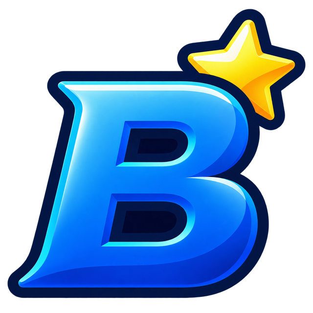 Blue B with yellow star